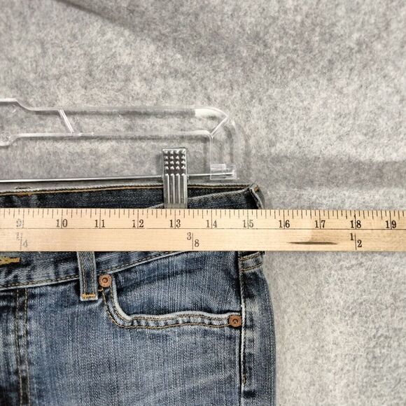 Lucky Brand Dungarees Jeans Wmns 8 / 29 x 31 Blue Medium Wash Faded Distressed - Picture 4 of 12